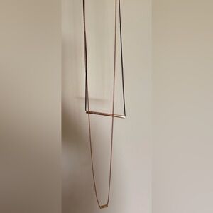 Rose Gold and Black Bar Necklace